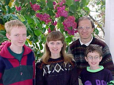 Richard, Sue, Daniel and Timothy - family photograph