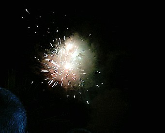 Fireworks at midnight, on entry into the EU