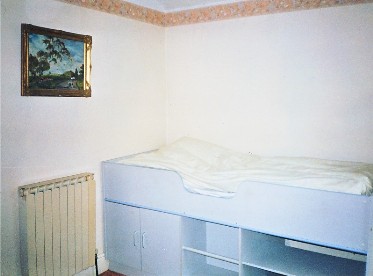 Tim's bed in our UK house
