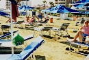 On the beach in Larnaca, in October