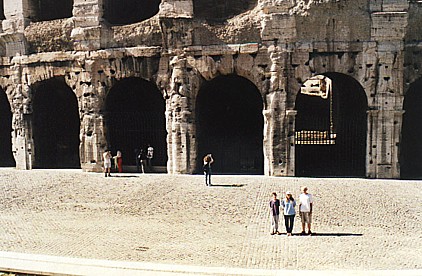 Outside the Colosseum in Rome